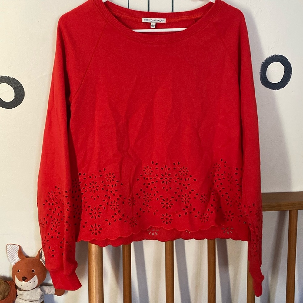 Red Rebecca Minkoff sweatshirt size L